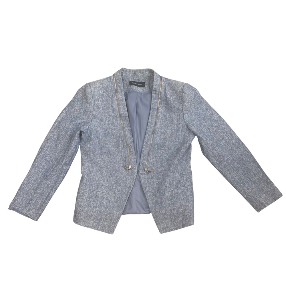 Ivanka Trump Fitted Blazer Jacket, Zipper Detail, Sophisticated Modern Look‎